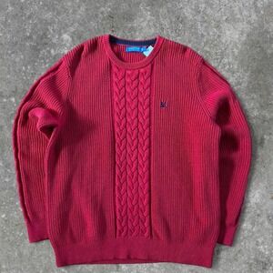 Vintage Nautica Sail red cable knit sweater
